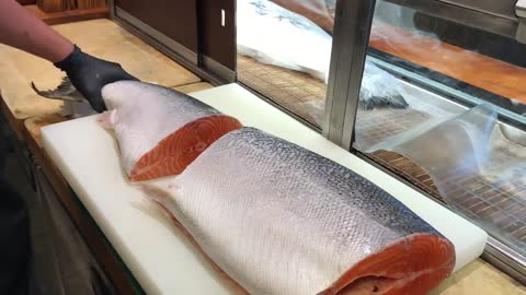 How to Cut a Salmon for Sashimi