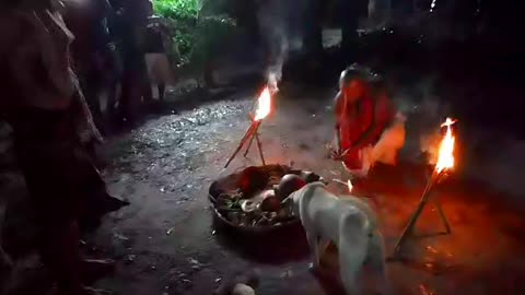 Hindu funeral ceremony after cremation