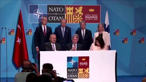 Sweden, Turkey and Finland sign memorandum at NATO summit