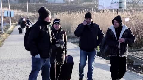 War has started, say Ukrainians fleeing to Poland