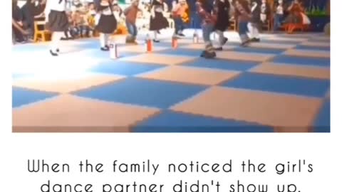 Dad joining his daughter after noticing her partner didn't show up!!