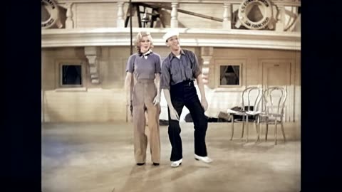 Fred Astaire Ginger Rogers Follow the Fleet 1936 I'm Putting All My Eggs In One Basket colorized 4k