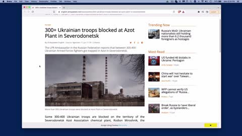 Ukraine - Up To 200 Mercenaries in Azot Plant - Death Penalty Risk - International Crisis to Come?