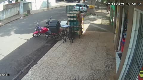 Bakery robbery, dog steals bag of bread