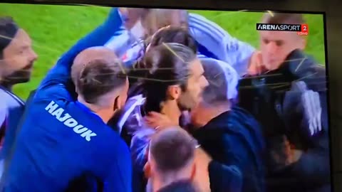 Gattuso kissed Livaja on the mouth after the goal to win over Dinamo