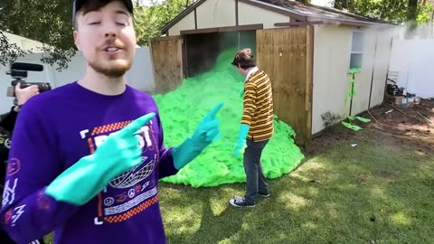 I Filled My Brother_s House With Slime _ Bought Him A New One | Mrbeast