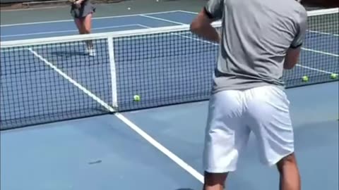 Wow Unbelievable trick in Tennis