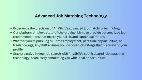 Discover AnyShift : Your Ultimate Job Search Platform