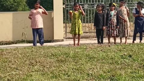 School children playing game ❤️