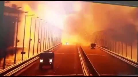 Footage Of Baltimore Bridge At Moment Of Impact - Looks Like Explosion