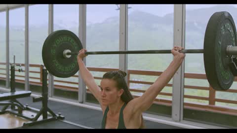 Woman Working Out at the Gym