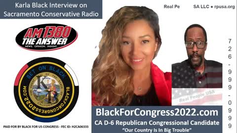 Karla Black, CA Republican Congressional Candidate D-6 Interviewed by Ed Crane KTKZ Sacramento