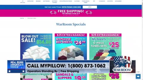 Go To MyPillow.com/warroom And Check Out The Box Store Cancelation Blow Out Sale Today!