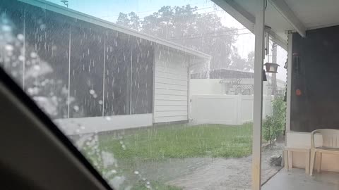 The Florida Summer rain deluge downpour. Not your Indiana drizzle.