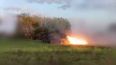 Russia Combat work of the Grad units of the Airborne Forces of the North. Kursk region