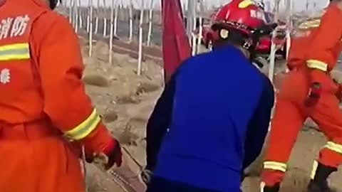 Firefighters Rescue Camel Stuck in a Well #Shorts