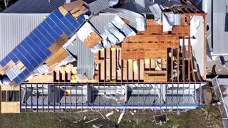 Drone footage of the devastation caused by Hurricane Helene