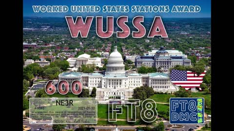 Ham Radio - FT8 Digital Mode Club Award Certificates as of Jan 10 2021