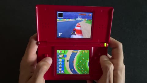 0275-Jugando: mariokart ds, gba circuito de luigi, copa hoja, 150cc, grand prix retro