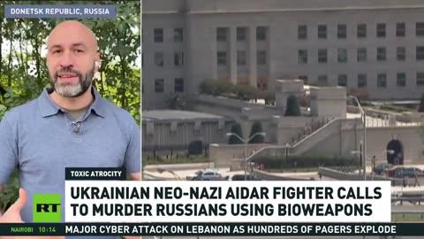 Ukrainian neo-Nazi Aidar fighter calls to murder Russians using biolabs