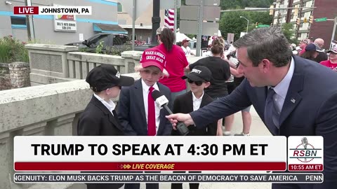 Mini Trump And His Small Secret Service Agents Give Awesome Trump Rally Interview