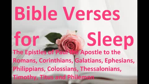 Bible Verses for Sleep Epistles from Romans to Philemon