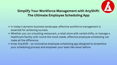 Simplify Your Workforce Management with AnyShift: The Ultimate Employee Scheduling App