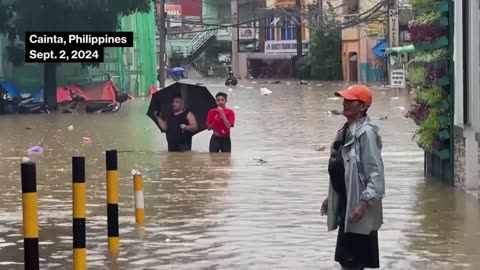 Storm Yagi Hits Philippines, Floods Some Areas