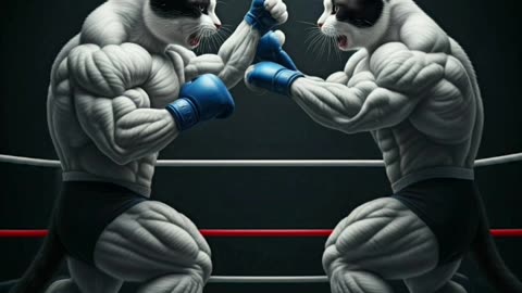 bodybuilder cat fight