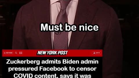 Zuckerberg Admits Biden Harris Admin Pressured Facebook to Wrongly Censor Content