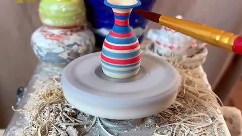 Creating tiny pottery vases is a delicate process that demands precision and creativity.