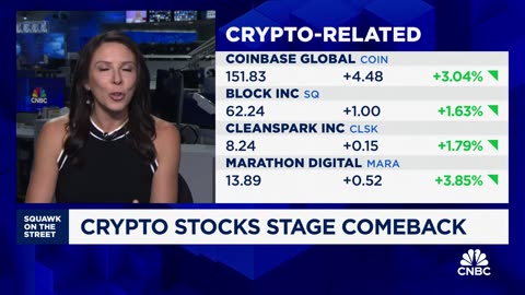 Crypto stocks stage comeback