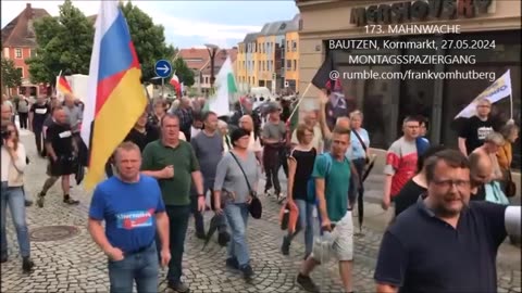 MONTAGSSPAZIERGANG - BAUTZEN, Kornmarkt, 27 05 2024, 173. MAHNWACHE 🕊