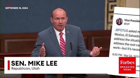 BREAKING NEWS: Mike Lee Brings The Receipts To Take Down Kamala Harris's Record As 'Border Czar'!