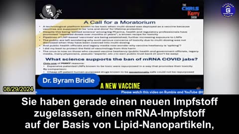 【DE】Dr. Byram Bridle spricht über die wissenschaftliche Grundlage für das Verbot von mRNA...