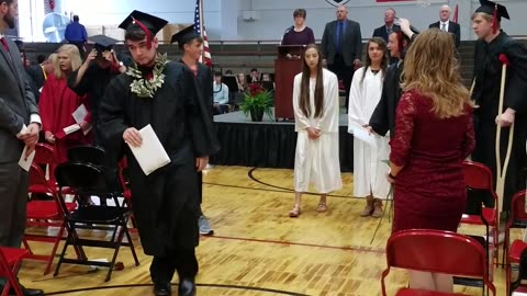 Hamilton Illinois High School : Brendan End of Graduation Ceremony