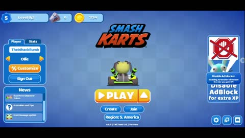 Smash Karts! EP. 5. LVL 6!!