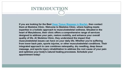 Looking for the best Deep Tissue Massage in Mayfair