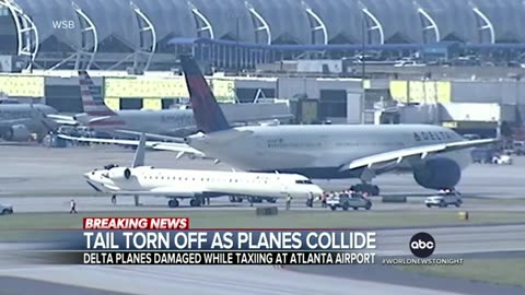 Delta flight tears off plane's tail on Atlanta airport taxiway