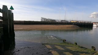 River flowing into the sea.