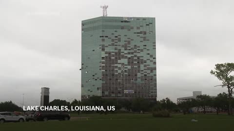 Hurricane-damaged Louisiana skyscraper is imploded