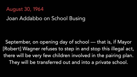 Aug. 30, 1964 | Joan Addabbo Denounces NYC School Pairing Plan