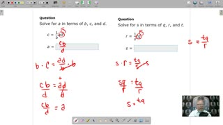 Rearrange multi-variable equations - IXL A1.I.9 (WSJ)