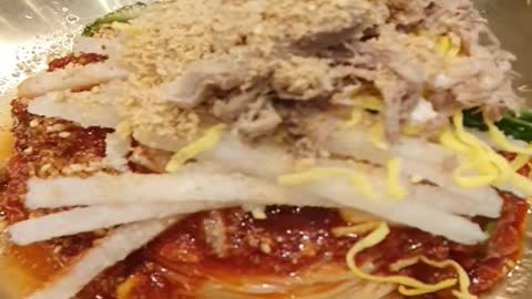 Korean food-bibim Cold noodles