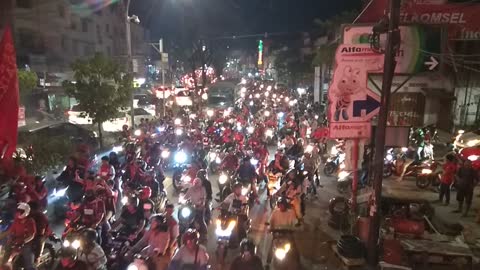 Soccer Convoy Celebrates Their Victory