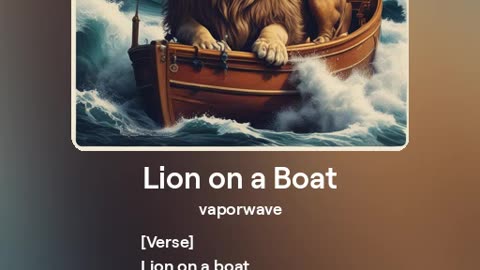 Lion on a Boat