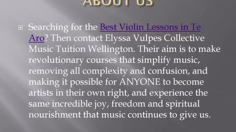 Best Violin Lessons in Te Aro