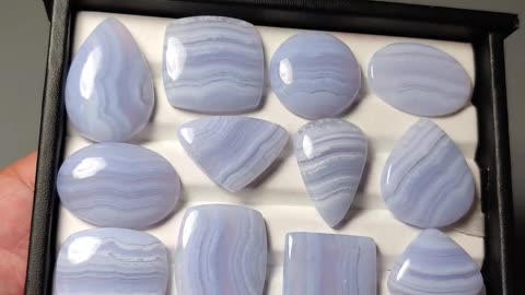 Buy Blue Lace Agate Gemstone Online | CabochonsForSale