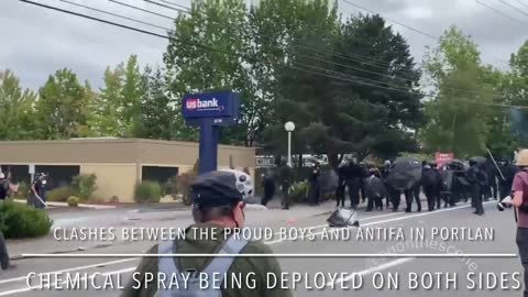 Portland OR: Antifa and Proud Boys Clash