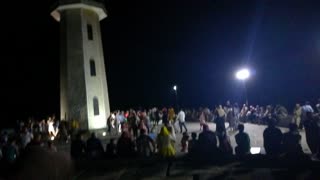 Gathered Crowd Of Tourists Under Oldest Fanar Guider In Egypt